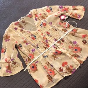 Vintage American Rag Sheer Top sz M